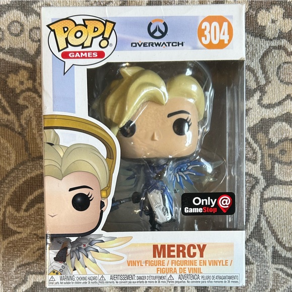 Funko Pop! Overwatch Mercy (Cobalt) Game Stop Exclusive #304 - Picture 1 of 7